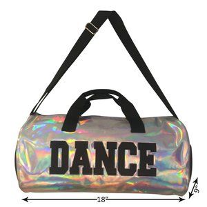 Dance Duffel Bag Adjustable Shoulder Holographic
